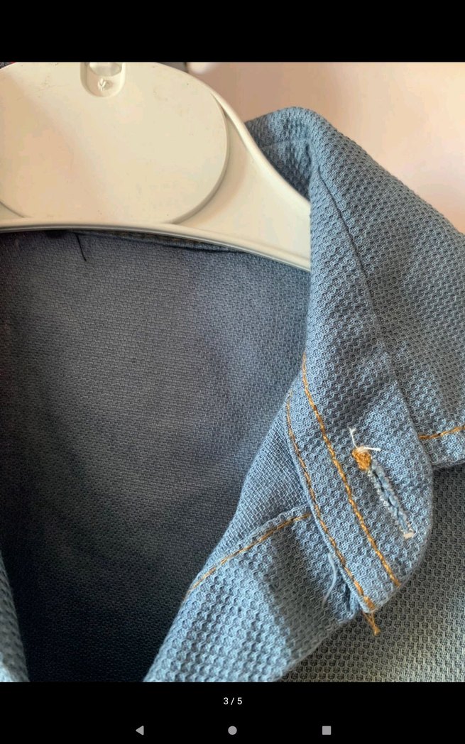 Erkek Çocuk Düğmeli Denim Gömlek - Görsel 3