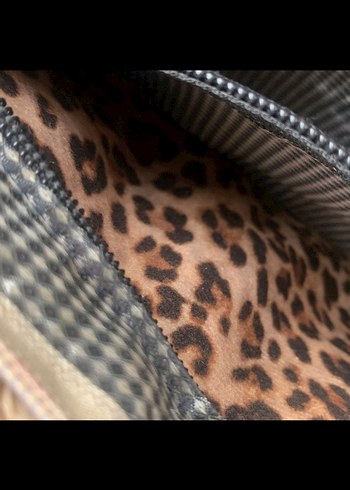 Bej Yılan Derisi Desenli Kadın Deri Çanta - Görsel 3