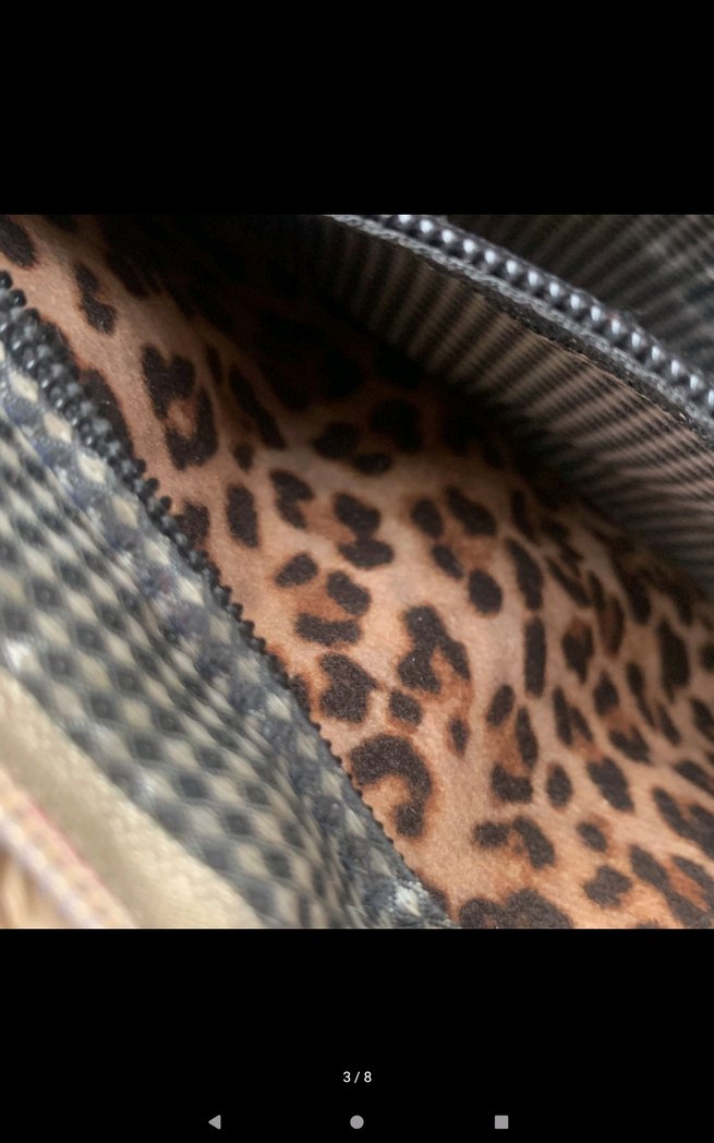 Bej Yılan Derisi Desenli Kadın Deri Çanta - Görsel 3