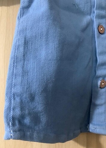 Mavi gomlek kot gömlek - Görsel 4