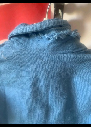 Mavi gomlek kot gömlek - Görsel 6