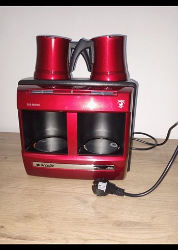 Kırmızı Çift Fincanlı Kahve Makinesi - Görsel 5