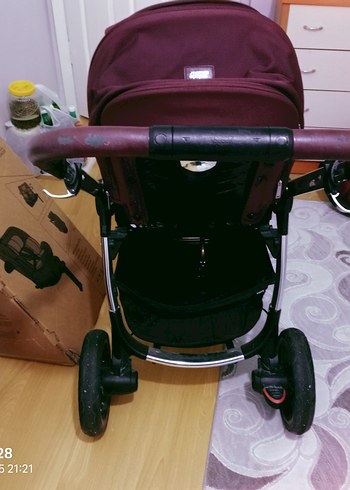 Bordo Bebek Arabası - Görsel 6