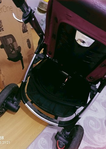 Bordo Bebek Arabası - Görsel 5