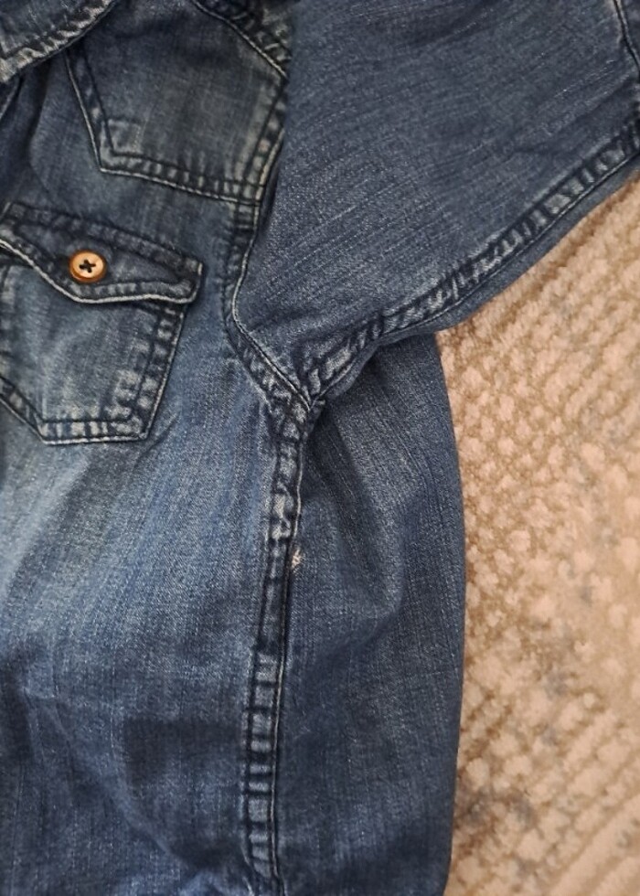 bebek kot gomlek - Görsel 3