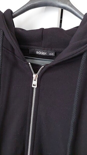 Addax Fermuarlı oversize sweatshırt 