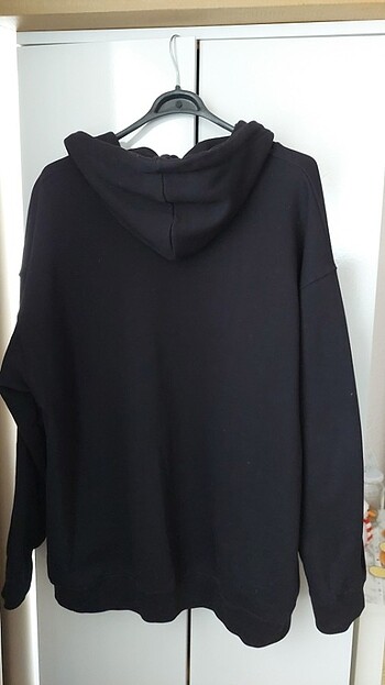 s Beden siyah Renk Fermuarlı oversize sweatshırt 