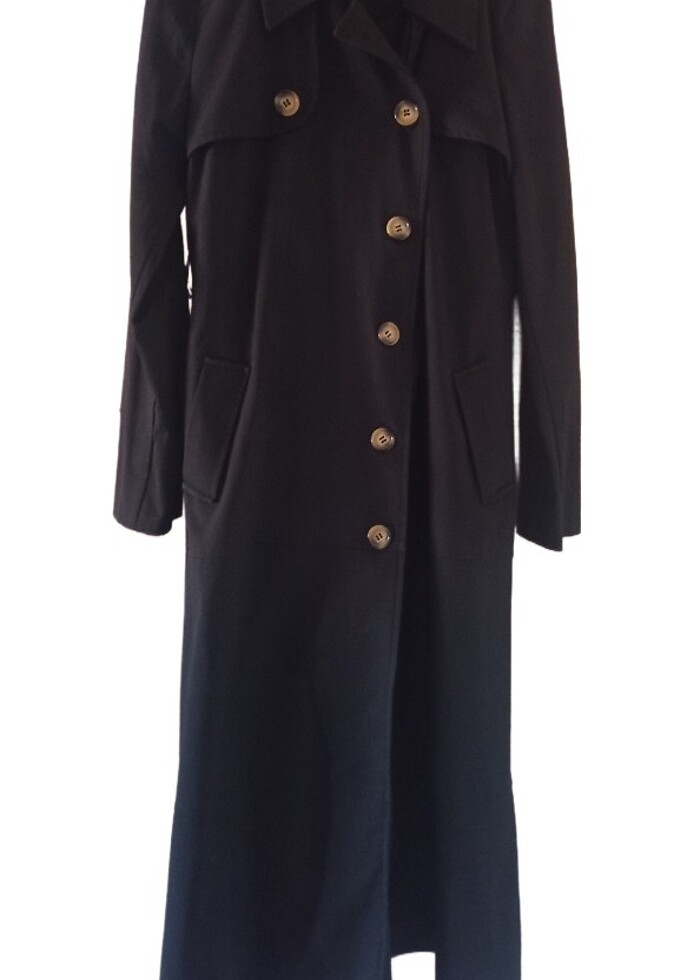 Siyah  trençkot  - Görsel 2