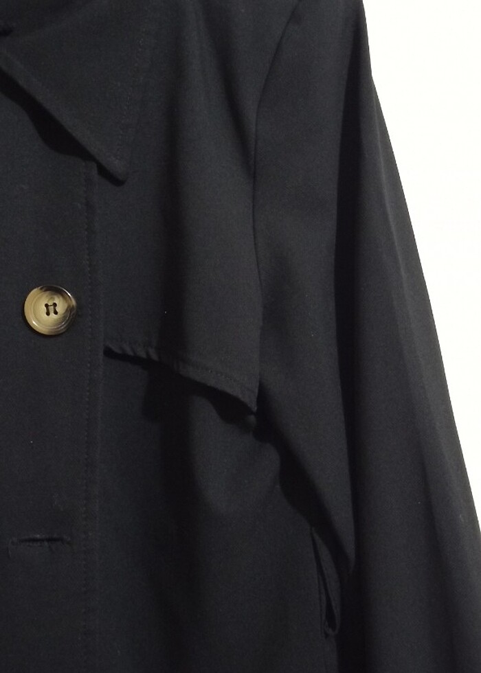 Siyah  trençkot  - Görsel 4