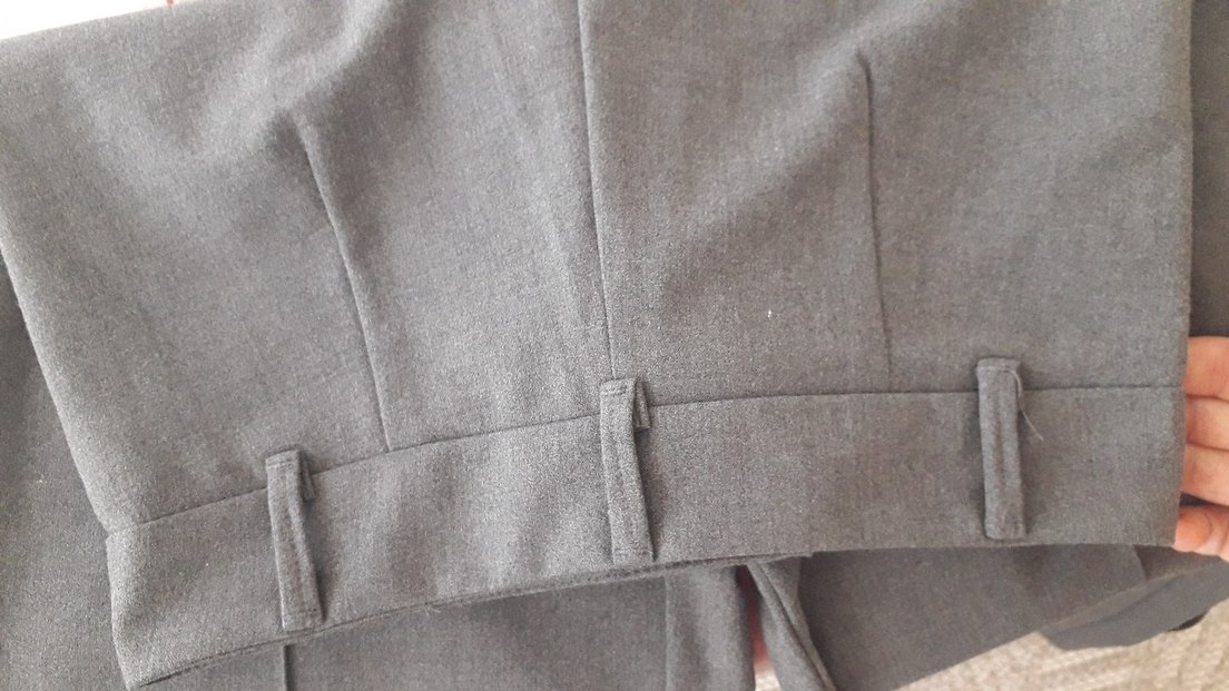 Gri Pliseli  Kadın Kumaş Pantolon - Görsel 3