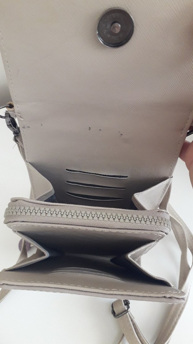 Bej  askılı kadın çanta - Görsel 3