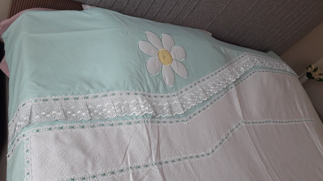 İşlemeli pike takımı - Görsel 2