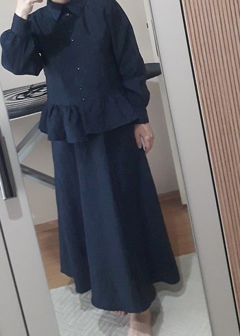 m Beden siyah Renk ikili etek takım