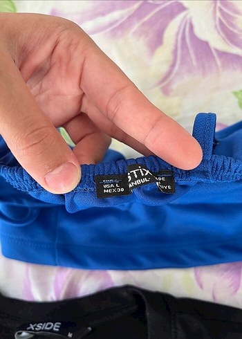 V Yaka Mavi Mini Bustiyer - Görsel 6