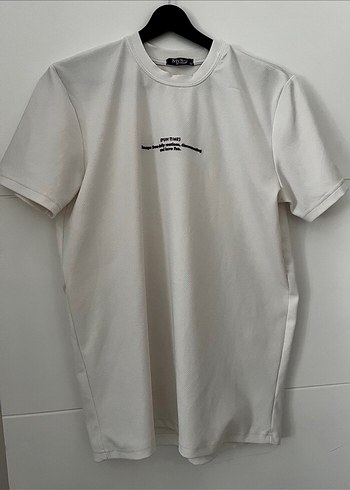 Beyaz Erkek Kısa Kollu Baskılı Tişört - Görsel 2