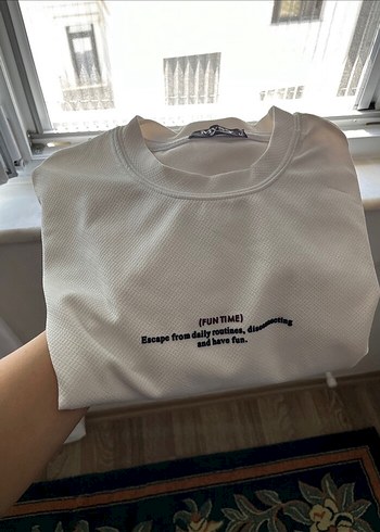 Beyaz Erkek Kısa Kollu Baskılı Tişört - Görsel 8