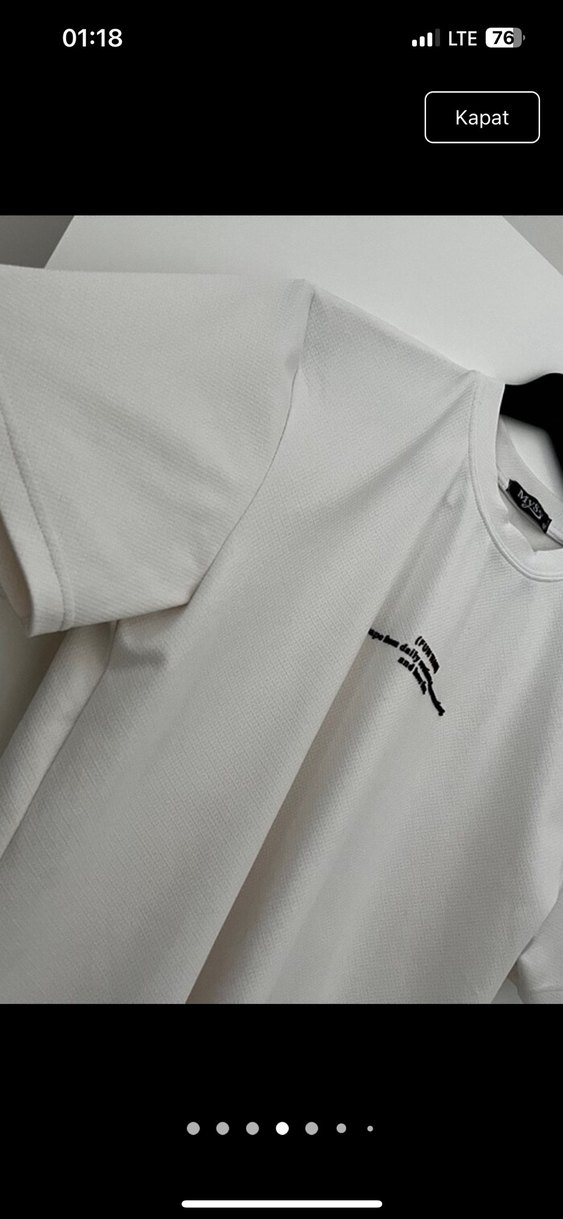 Beyaz Erkek Kısa Kollu Baskılı Tişört - Görsel 3