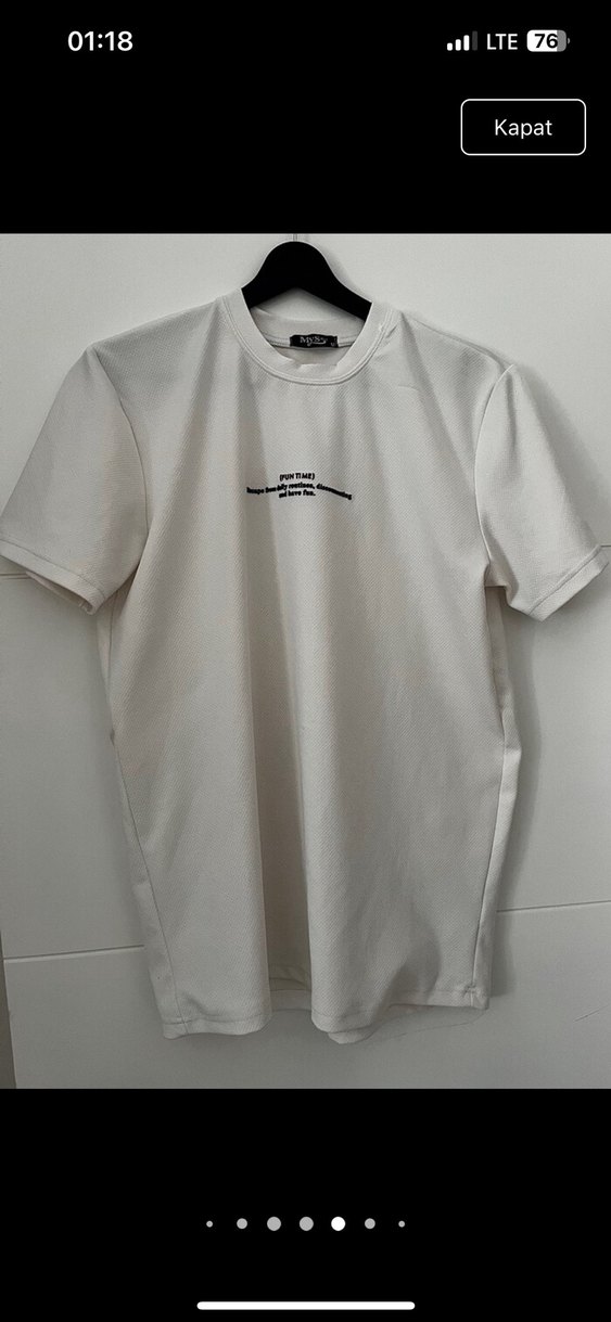 Beyaz Erkek Kısa Kollu Baskılı Tişört - Görsel 2