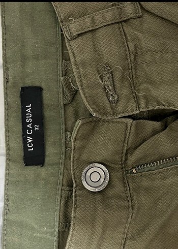 Erkek Kemerli Kısa Haki Şort - Görsel 6