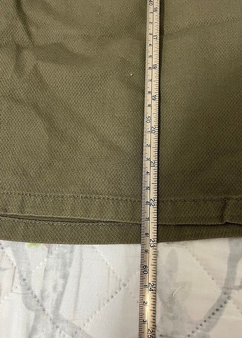 Erkek Kemerli Kısa Haki Şort - Görsel 4