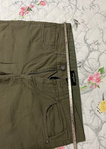 Erkek Kemerli Kısa Haki Şort - Görsel 5