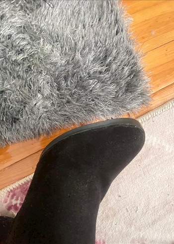 39 Beden siyah Renk Gri Süet Stiletto Topuklu Kadın Bot