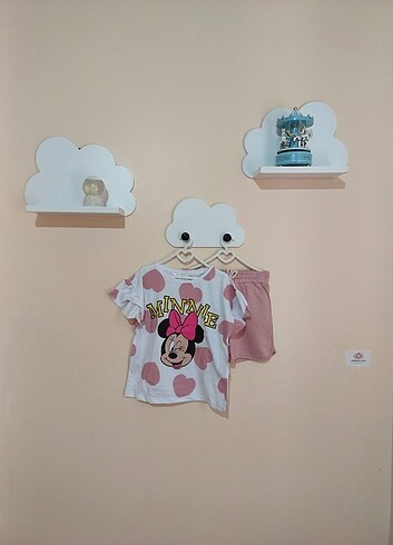 3 Yaş Beden pembe Renk Zara kız çocuk minnie alt üst takım