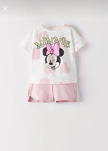 Zara kız çocuk minnie alt üst takım