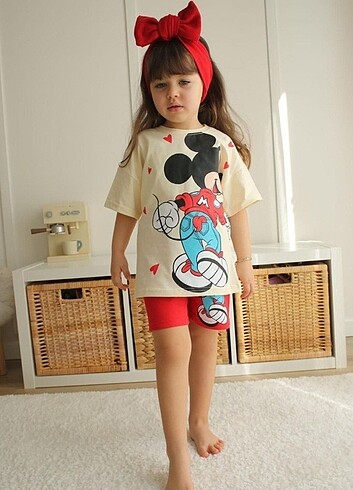Zara Kız çocuk minnie mouse alt üst takım