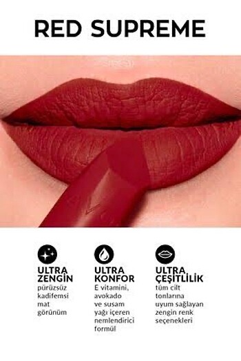 Avon Red Supreme Mat Ruj