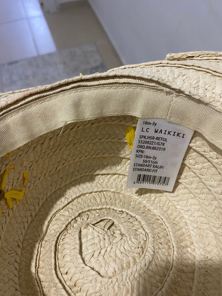 Sarı Renkli Bohem Örgü kız çocuk  Şapka - Görsel 4