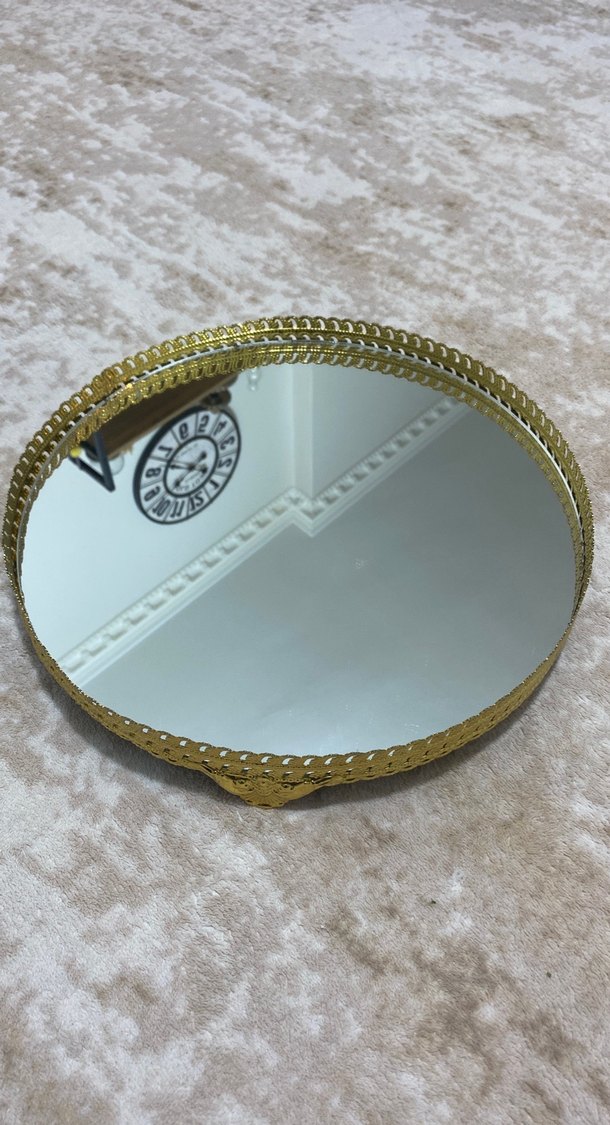 Parlak Altın Renkli Dekoratif Ayna - Görsel 2