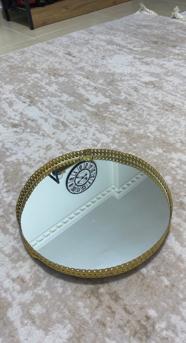 Parlak Altın Renkli Dekoratif Ayna - Görsel 4
