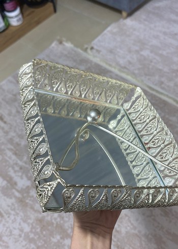 Altın Renkli Gri peçete Kutusu - Görsel 3