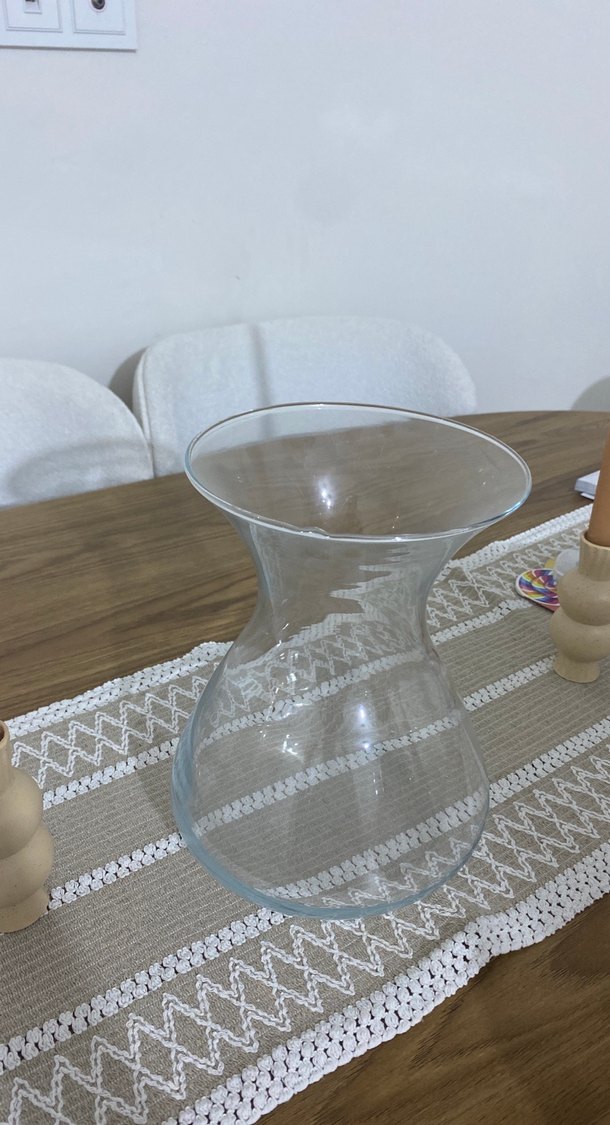 Şeffaf Geniş Ağızlı Vazo - Görsel 2