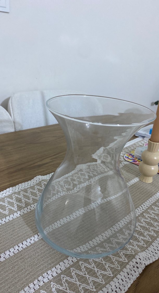 Şeffaf Geniş Ağızlı Vazo - Görsel 4