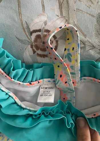 Kız Çocuk Renkli Bağlama Desenli Mayo - Görsel 2