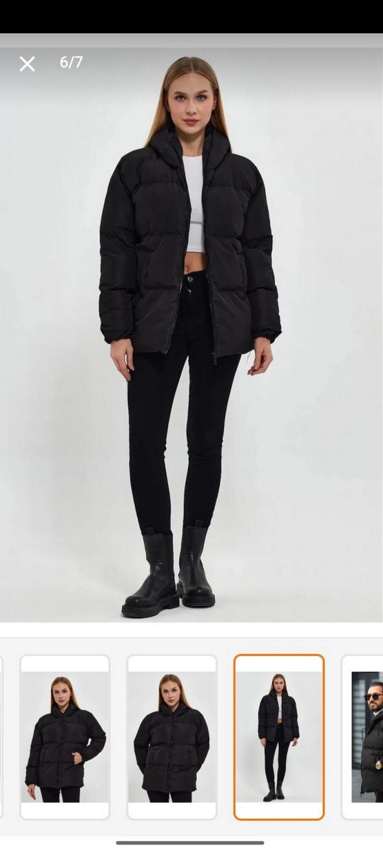 Siyah Kapüşonlu Erkek Günlük Şişme Mont - Görsel 2