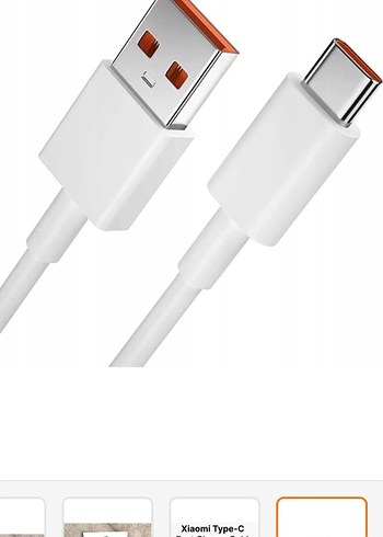 Xiaomi Beyaz Type-C Max Turbo Kablo - Görsel 3