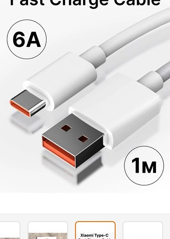 Xiaomi Beyaz Type-C Max Turbo Kablo - Görsel 2