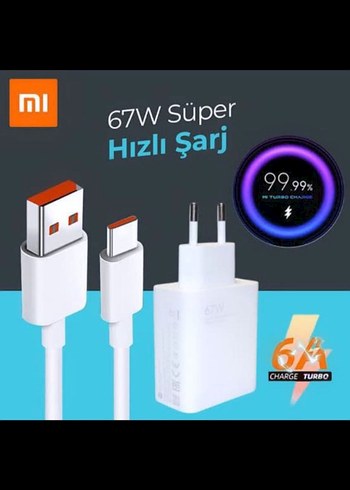 Xiaomi 67W Hızlı Şarj Adaptörü ve 1 Metre USB-C Kablosu - Görsel 4