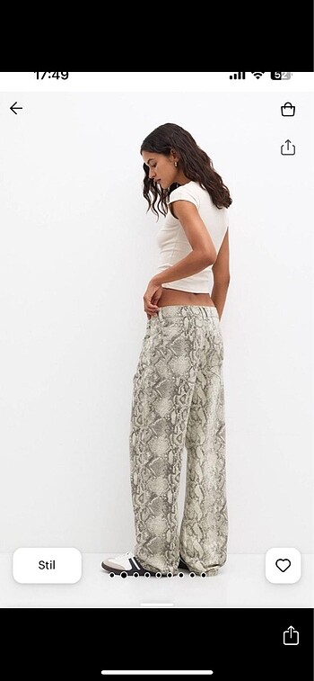 Pull and Bear Yılan desenli pantolon