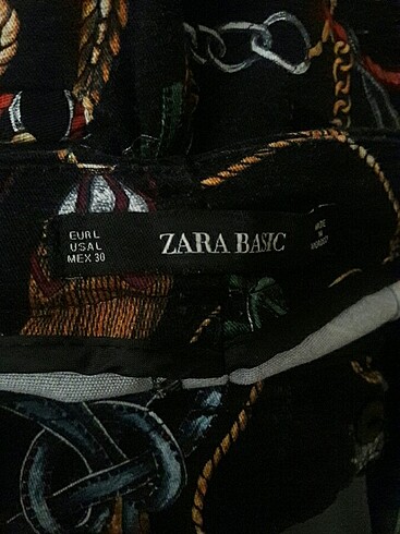 l Beden siyah Renk Zara Desenli Pantalon