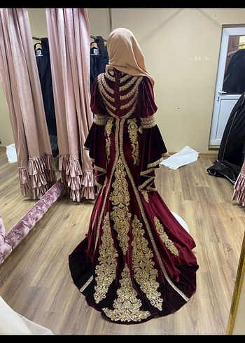 Bordo Uzun Kollu Dökümlü Kadın Bindallı