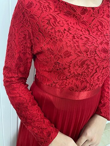 Kırmızı abiye elbise - Görsel 2