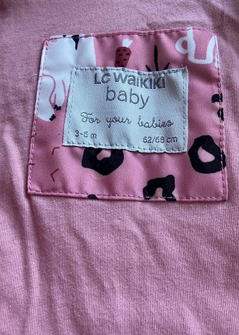 Kapüşonlu Pembe Tavşan Desenli Bebek Tulumu - Görsel 3