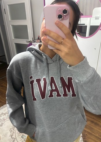 Mavi Mavi baskılı gri bordo sweatshirt.