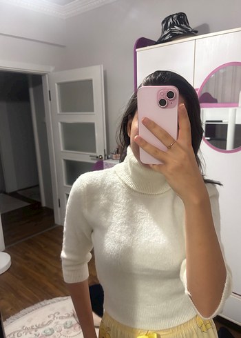 s Beden Krem yumuşak boğazlı kazak