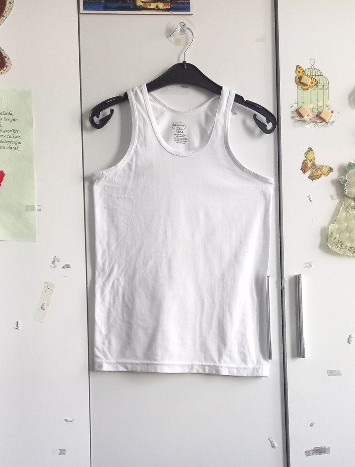 Beyaz Çocuk Atlet 4 adet - Görsel 5