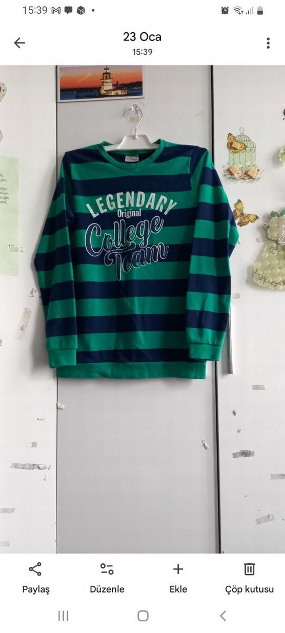 LcWaikiki Çizgili Erkek Çocuk Sweatshirt - Görsel 3